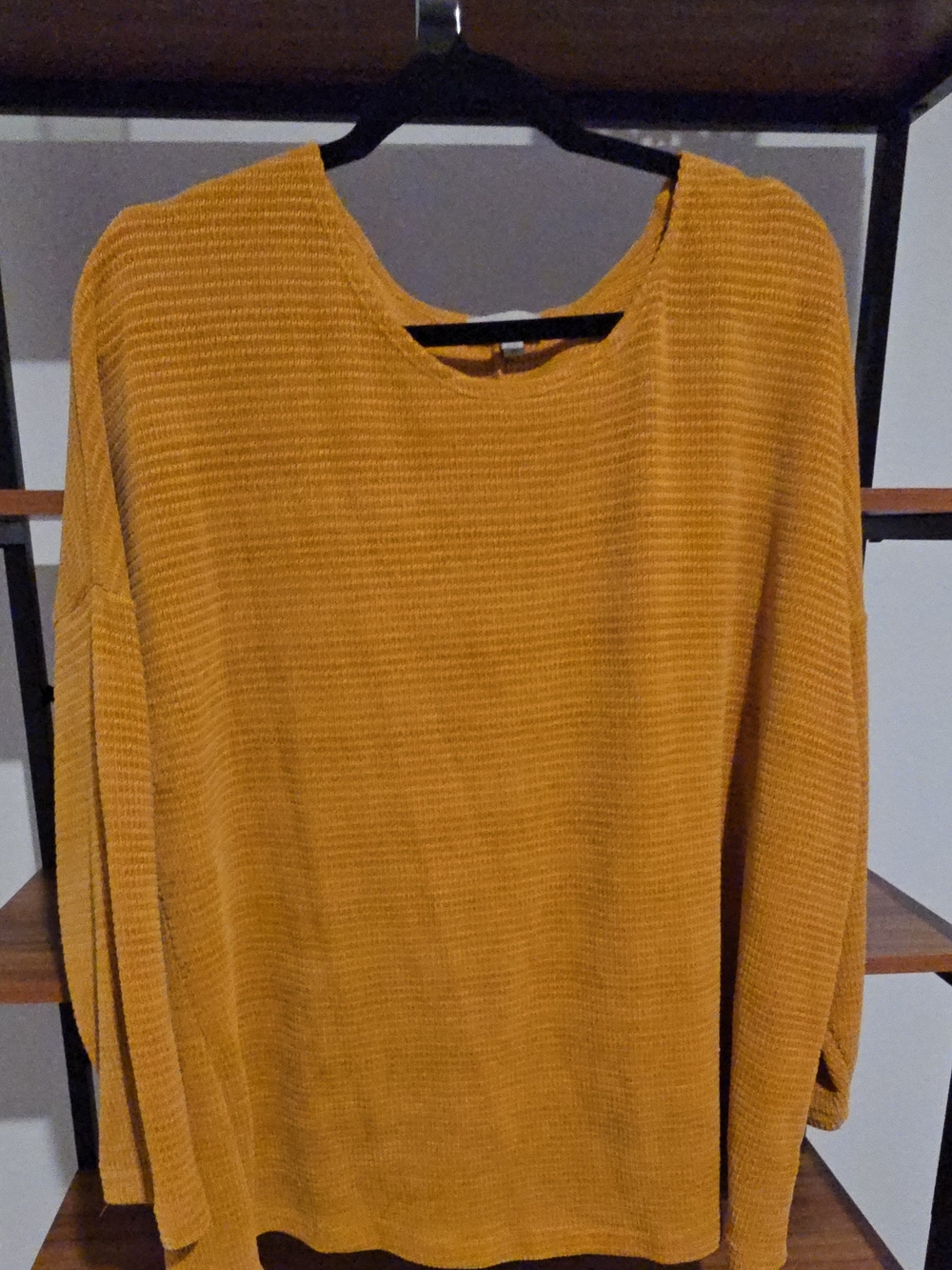 Mustard Yellow Women's Ribbed Sweater